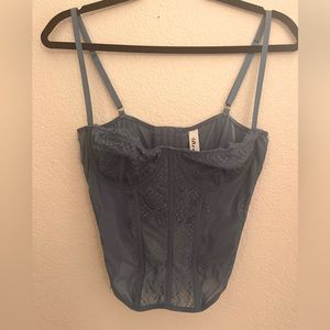 Blue corset top